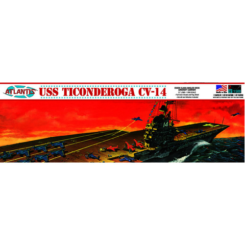 Atlantis 1/500 USS Ticonderoga Carrier CV14 Angled Deck Carrier [R611]