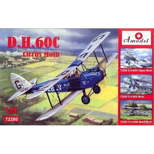 Amodel 1/72 D.H.60C Cirrus Moth Plastic Model Kit [72280]