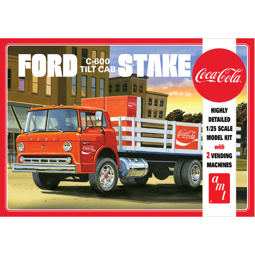 AMT 1/25 Ford C600 Stake Bed w/Coca-Cola Machines Plastic Model Kit