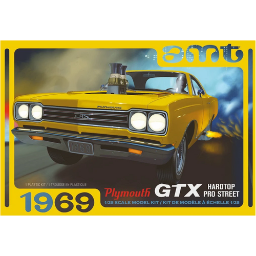 AMT 1/25 1969 Plymouth GTX Hardtop Pro Street 2T Plastic Model Kit