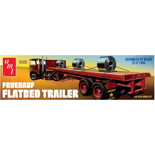 AMT 1/25 Fruehauf Flatbed Trailer Plastic Model Kit