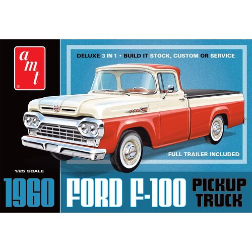 AMT 1/25 1960 Ford F-100 Pickup w/Trailer NEW TOOLING Plastic Model Kit