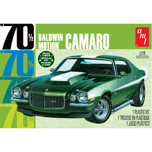 AMT 1/25 Baldwin Motion 1970 Chevy Camaro - Dark Green Plastic Model Kit