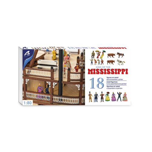 Artesania Set of 20 Metal Figurines and Animals For Mississippi Metal Accessory [20515F]