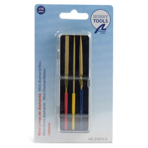 Artesania 3 Mini Diamond Files Set. Size 100mm Modelling Tool [27015-3]