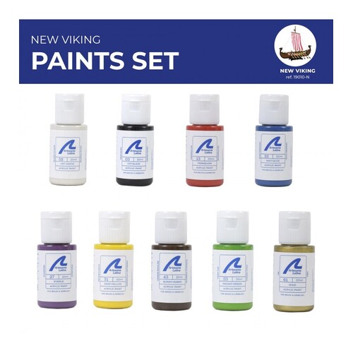 Artesania Paint Set for Ship Model #19001 Viking (20ml x 9 Bottles)