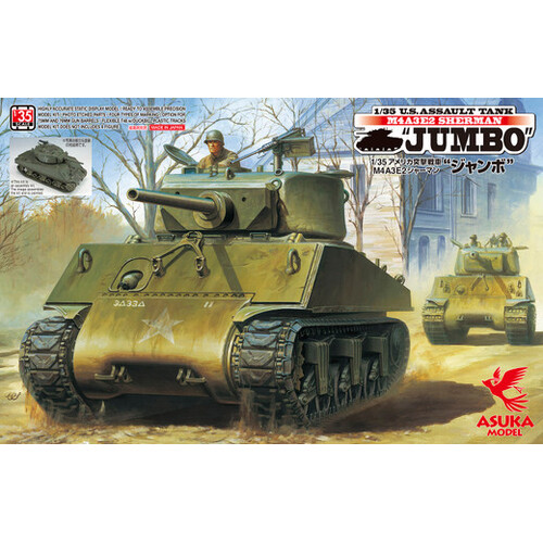 Asuka 1/35 M4A3E2 Sherman Jumbo Plastic Model Kit