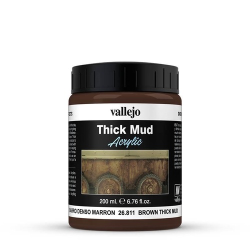 Vallejo Diorama FX Thick Mud Textures Brown Thick Mud 200ml