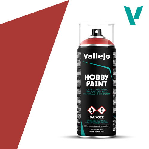 Vallejo Aerosol Scarlet Red 400ml Hobby Spray Paint [28016]