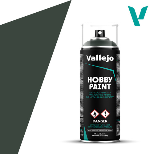 Vallejo Aerosol Dark Green 400ml Hobby Spray Paint [28026]