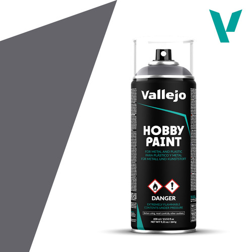 Vallejo Aerosol Gunmetal 400ml Hobby Spray Paint [28031]