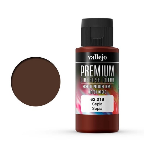 Vallejo Premium Colour Sepia 60 ml Acrylic Airbrush Paint [62018]