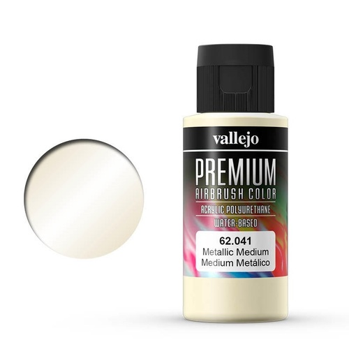 Vallejo Premium Colour Metallic Medium 60 ml Acrylic Airbrush Paint [62041]