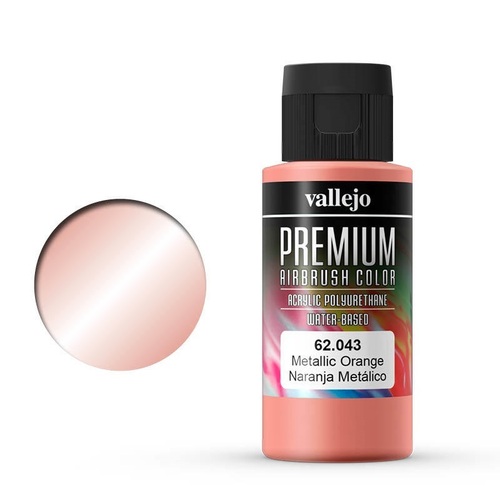 Vallejo Premium Colour Metallic Orange 60 ml Acrylic Airbrush Paint [62043]