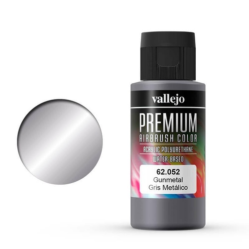 Vallejo Premium Colour Gunmetal 60 ml Acrylic Airbrush Paint [62052]