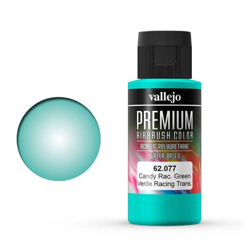 Vallejo Premium Colour Candy Racing Green 60 ml Acrylic Airbrush Paint [62077]