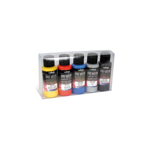 Vallejo Premium Colour Metallics 5 Colour Set Acrylic Airbrush Paint [62103]