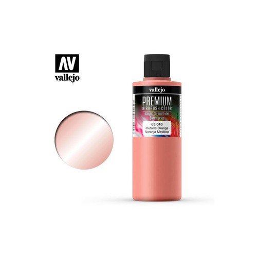 Vallejo Premium Color Metallic Orange 200 ml. [63043]