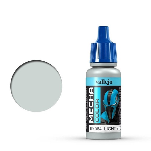 Vallejo Mecha Colour Light Steel 17ml Acrylic Airbrush Paint [69064]