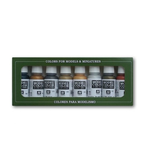 Vallejo Model Colour: Metallic Colors (8 Colours) Acrylic Paint Set