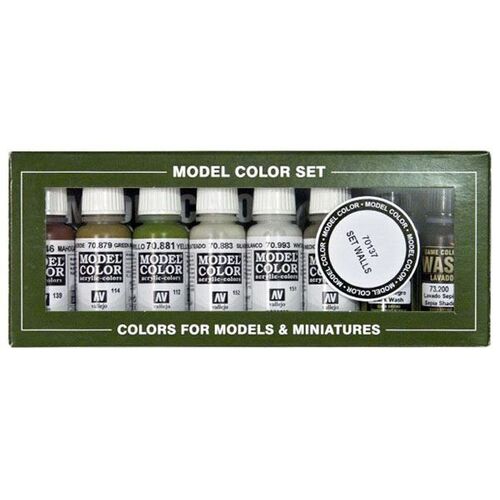 Vallejo Model Colour Building Set 8 Colour Acrylic Paint Set [70137]