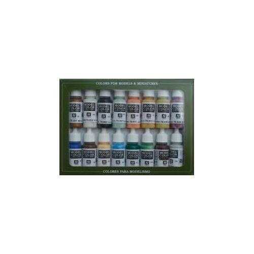 Vallejo Model Colour: Naval (Steam Era) (16 Colours) Acrylic Paint Set