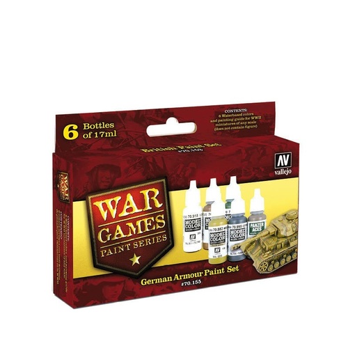 Vallejo 70155 Model Colour WWII Wargames German Armour 6 Colour Acrylic Paint Set