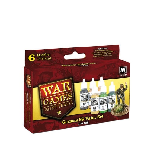 Vallejo 70158 Model Colour WWII Wargames German SS 6 Colour Acrylic Paint Set