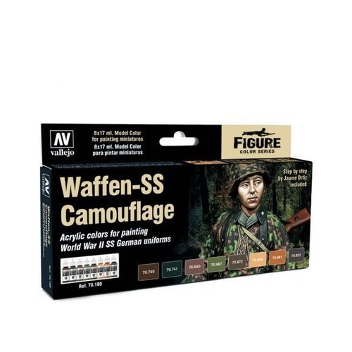 Vallejo Model Colour: Waffen-SS Camouflage by Jaume Ortiz (8 Colours) Acrylic Paint Set