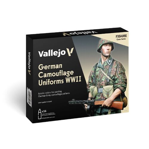 Vallejo Model Colour: German Camouflage Uniforms WWII (16 Colours) Acrylic Paint Set