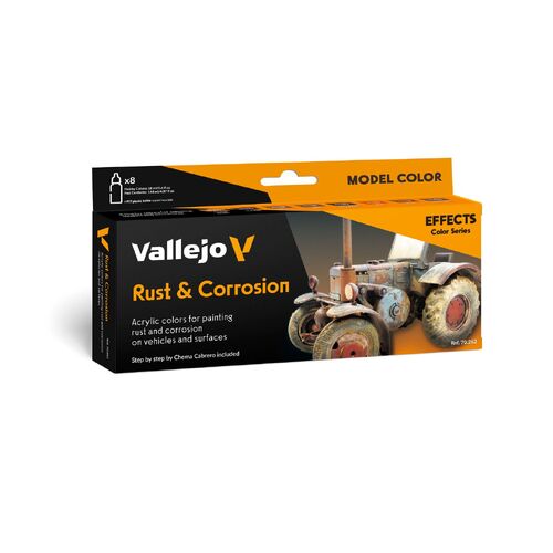 Vallejo Model Colour: Rust & Corrossion by Chema Cabrero (8 Colours) Acrylic Paint Set