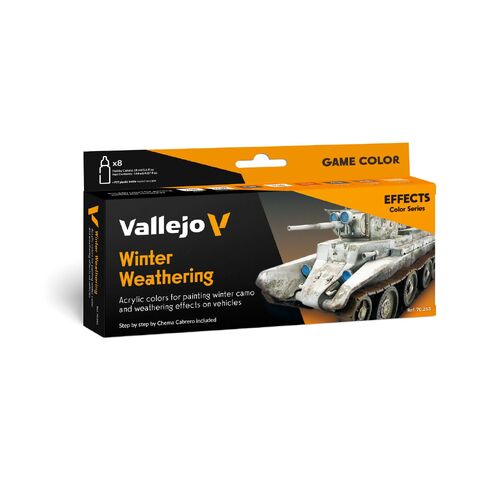 Vallejo Model Colour: Winter Weathering by Chema cabrero (8 Colours) Acrylic Paint Set