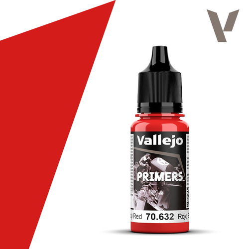 Vallejo Surface Primer: Bloody Red - 18 ml Acrylic Paint