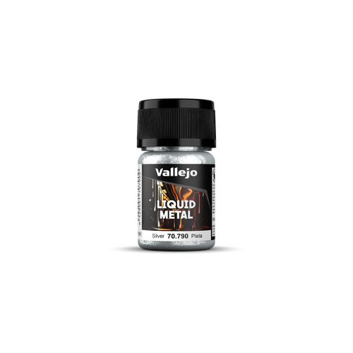 Vallejo Liquid Gold Silver - 35 ml Alcohol-based Metallic Paint