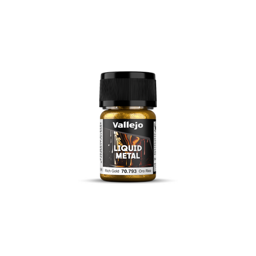 Vallejo Liquid Gold Rich Gold - 35 ml Alcohol-based Metallic Paint