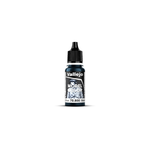 Vallejo Model Colour #204 - Gunmetal Blue - 18 ml Metallic Acrylic Paint