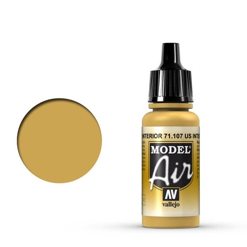 Vallejo Model Air US Interior Yellow 17 ml Acrylic Airbrush Paint [71107]