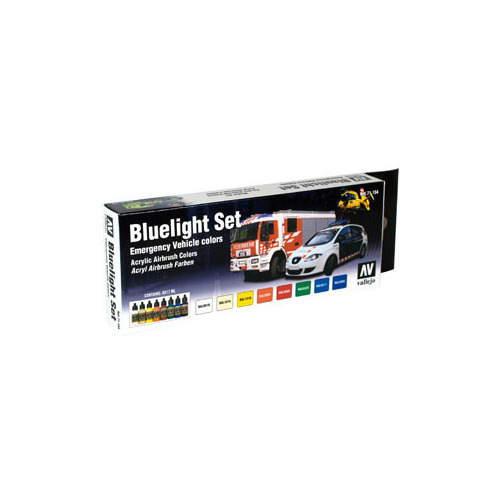 Vallejo Model Air Blaulicht Set Colour Acrylic Airbrush Paint Set [71154]