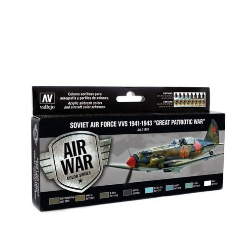 Vallejo Model Air Soviet Air Force VVS 1941 To 1943 Great Patriotic War 8 Acrylic Paint Set [71197]