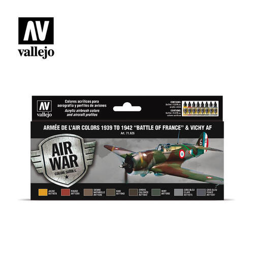 Vallejo Model Air Armée de l'Air colors 1939 to 1942 "Battle of France" & Vichy AF [71626]