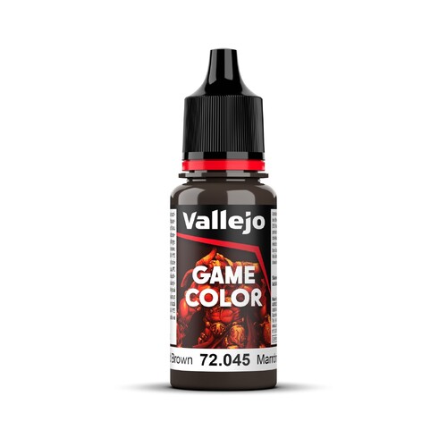 Vallejo Game Colour Charred Brown 18ml Acrylic Paint - New Formulation