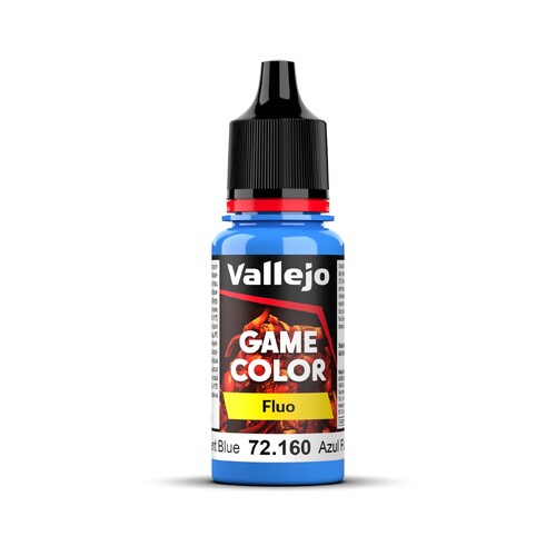 Vallejo Game Colour Fluorescent Blue 18ml Acrylic Paint - New Formulation