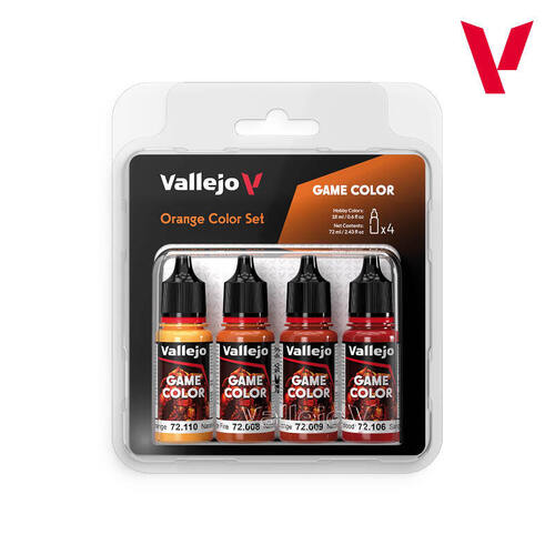 Vallejo Game Colour Orange Colours Acrylic Paint Set