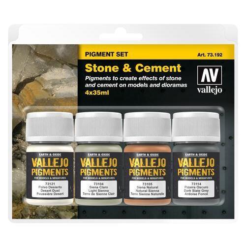 Vallejo Pigments Set Stone & Cement 4 x 35ml [73192]