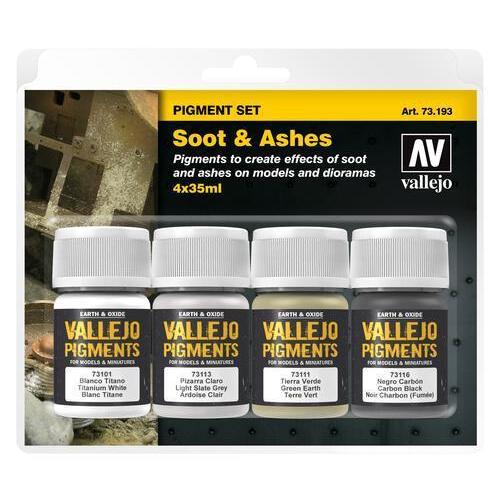 Vallejo Pigments Set Soot & Ashes 4 x 35ml [73193]