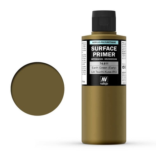 Vallejo Surface Primer Color IJA-Tsuchi-Kusa-IRO Earth Green (early) 200 ml [74611]