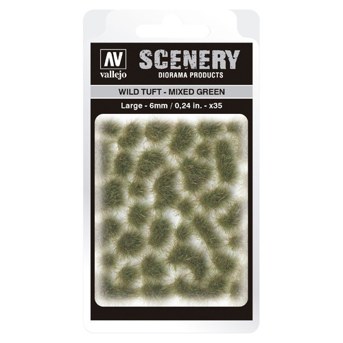 Vallejo 6mm Wild Tuft - Mixed Green Diorama Accessory [SC416]