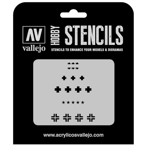 Vallejo 1/35 Assorted German WWII Tank Markings Stencil [ST-AFV001]