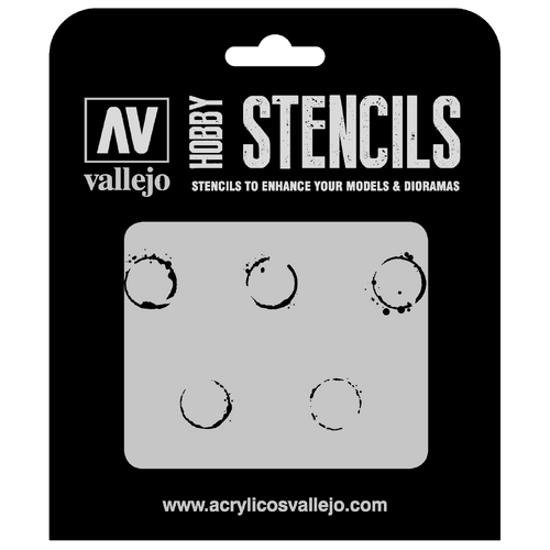 Vallejo 1/35 Drum Oil Markings Stencil [ST-AFV002]