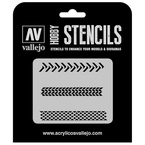 Vallejo 1/35 Tyre Markings Stencil [ST-TX002]